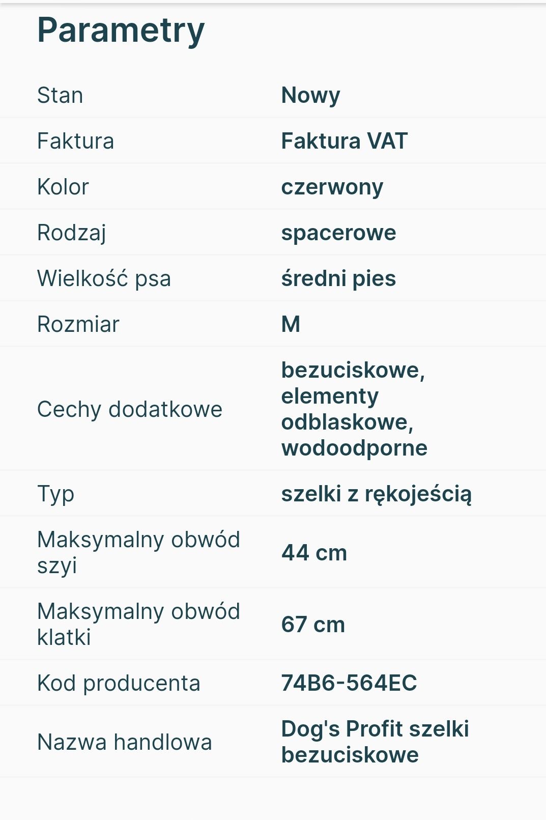 Nowe szelki dla psa