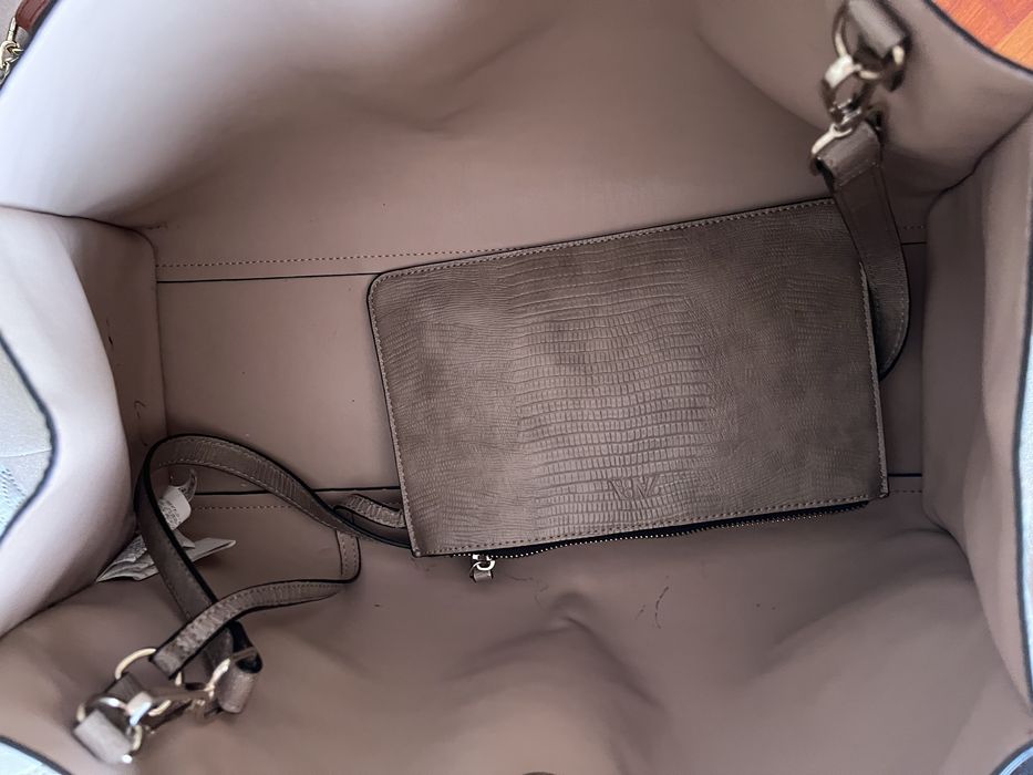 Mala Zara Bege Efeito Crocodilo