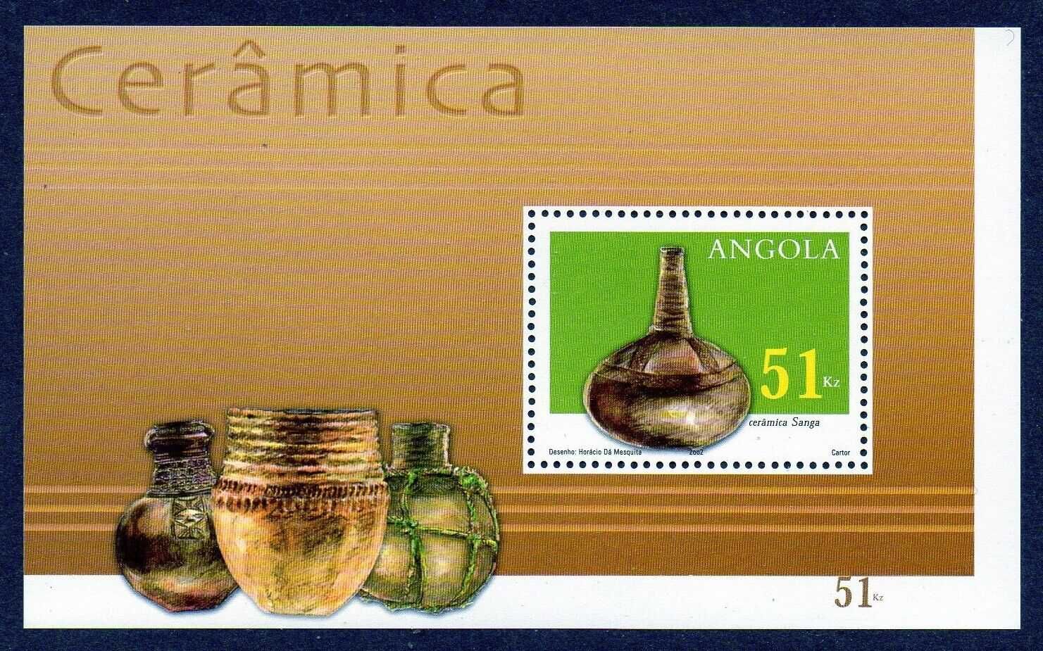 Selos Angola 2002 - Bloco Novo MNH Nº1708