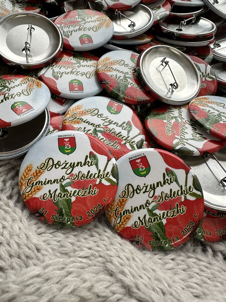 Buttony z agrafką wg Twojego wzoru