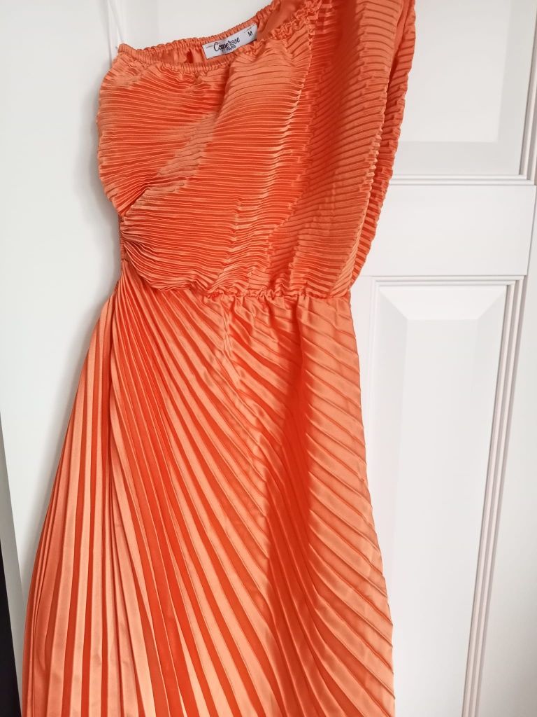 Sukienka asymetric pasodoble orange pomarańczowa M nowa Chicaca