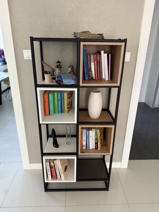 Regał metalowy loft z półkami 144x66x35cm