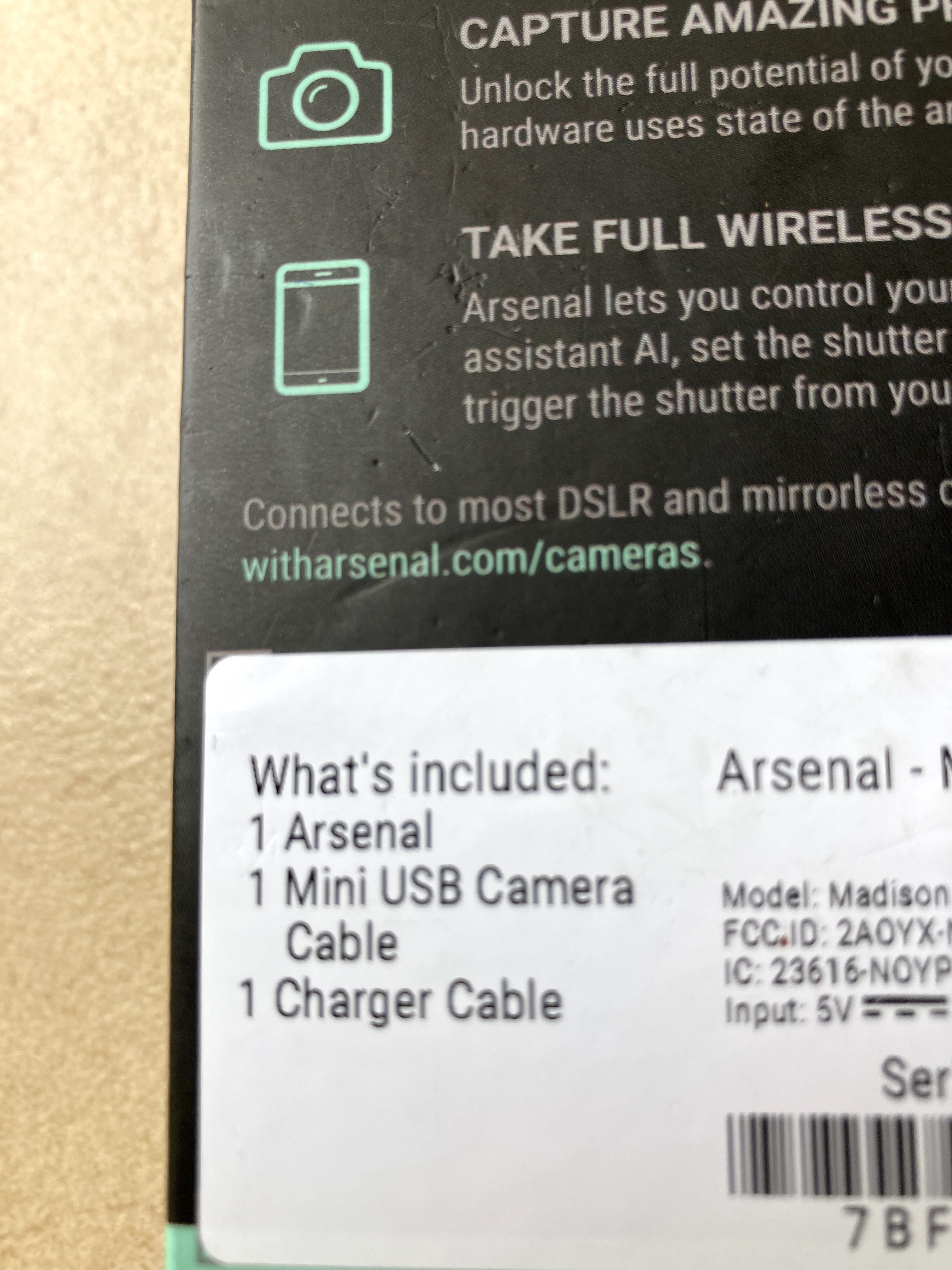 Arsenal The Intelligent Camera Assistent a venda