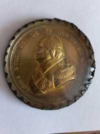 Francja - Ludwik XVIII - miniaturowy portret-medal ok. 1820 r.
