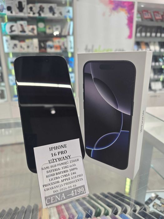 Iphone 16 Pro 256GB Bat 100% GWARANCJA! Telakces Felicity *Raty 0%