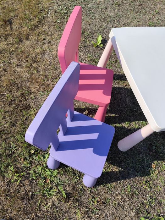Zestaw stolik i dwa krzesełka Ikea mamut
