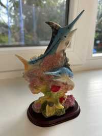 Декоративна статуетка дильфіни. Статуетка риба. Статуетка акул