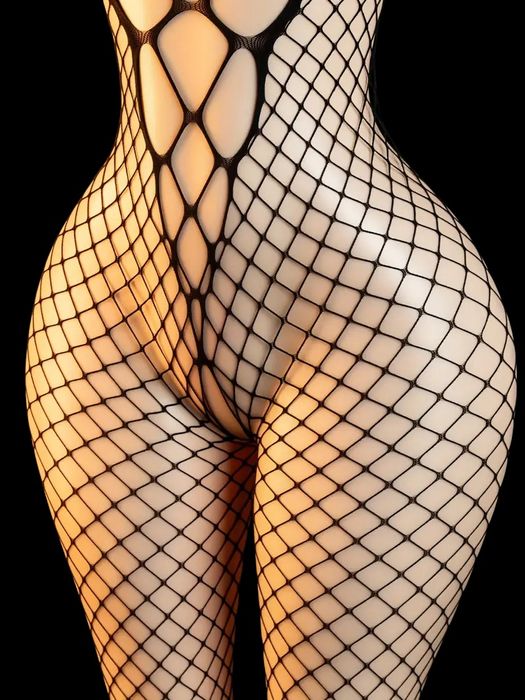 Bodystocking Nikita czarna siateczka seksowna bielizna