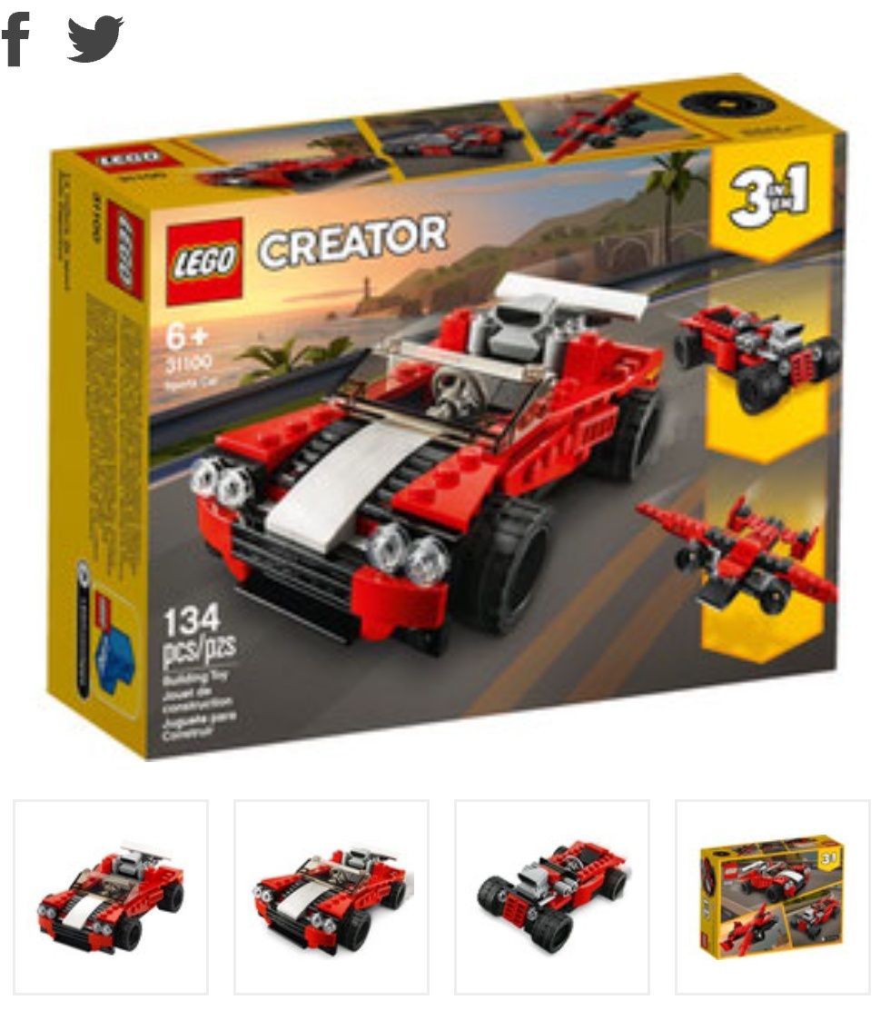 lego creator 3 w 1 dwa modele