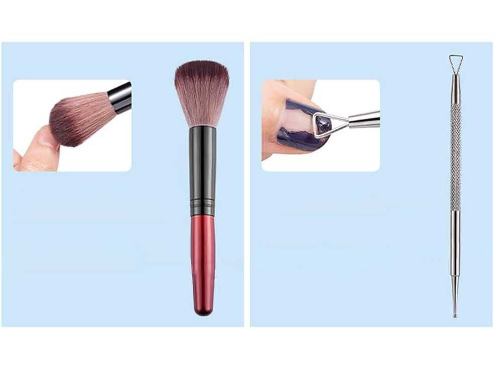 Zestaw do pielęgnacji paznokci, zestaw do manicure, 9 elementów + etui
