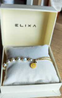 Elixa bransoletka ze stali szlachetnej z perłami złota