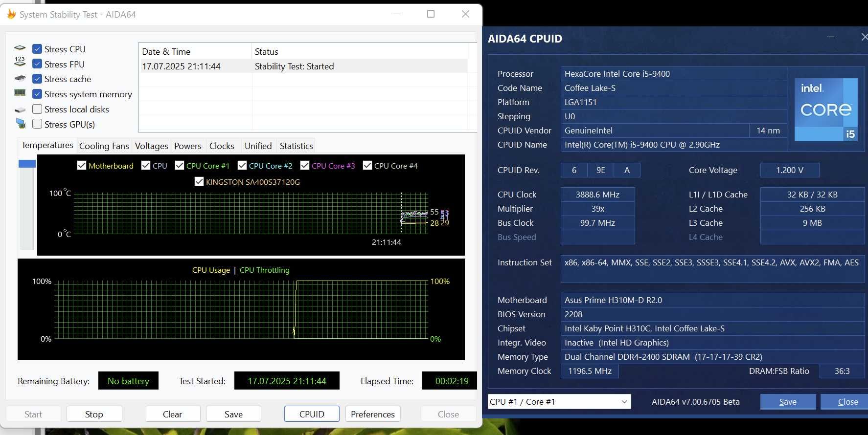 s1151v2 сет Intel Core i5-9400 4.1GHz з графікою + ASUS M.2. Trade-in
