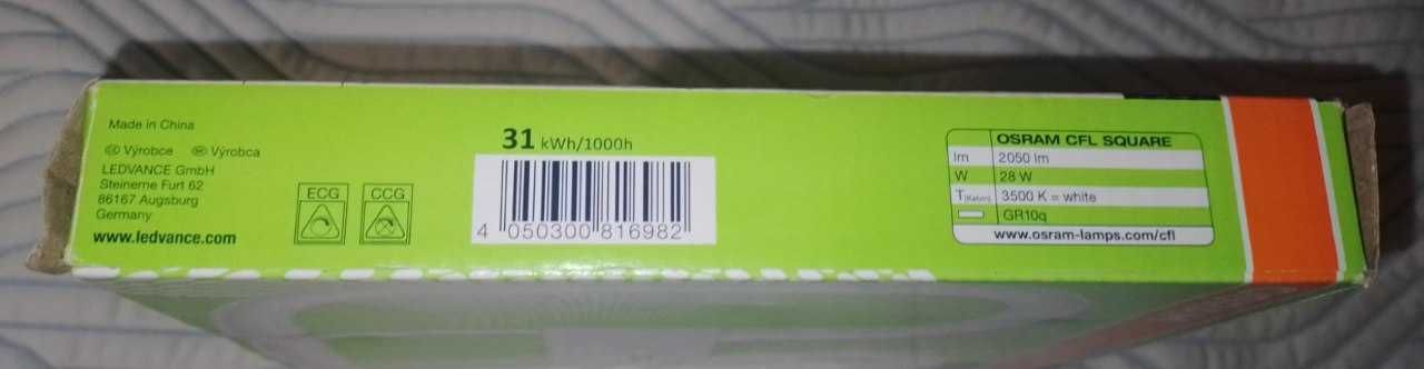 Лампа люмінесцентна OSRAM CFL SQUARE GR10q 28W / 2050lm