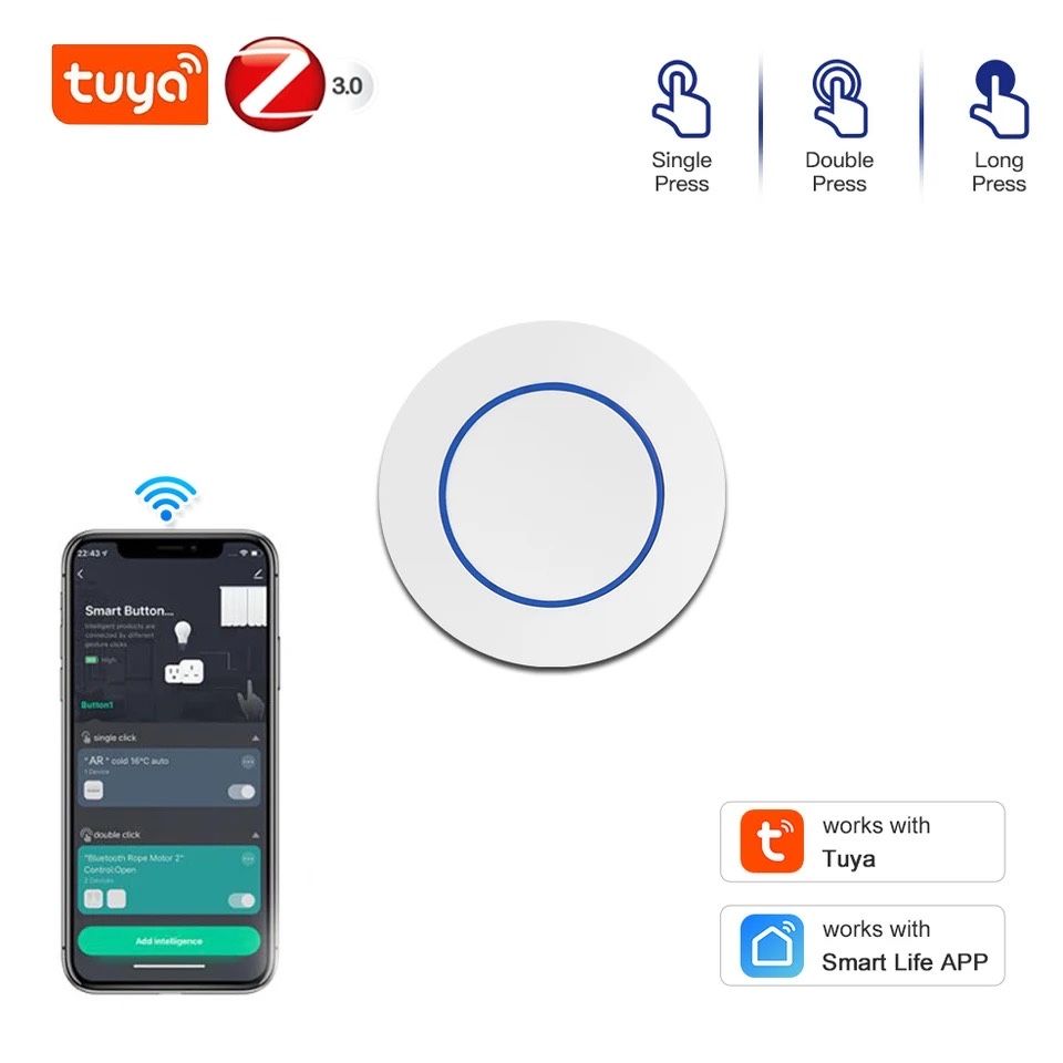 Розумна кнопка керування приладами (ZigBee, Wi-Fi) Tuya Smart Life