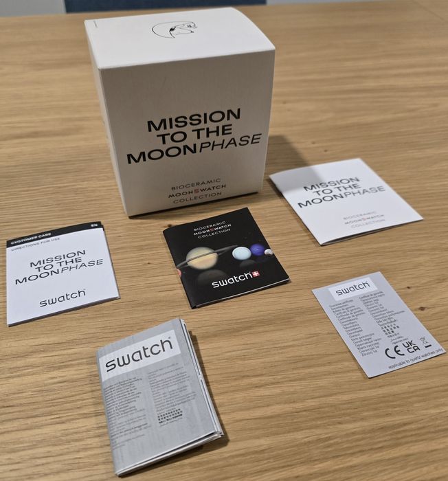 *NOVO* Omega x Swatch Mission to the Moonphase Full Moon Branco (42mm)