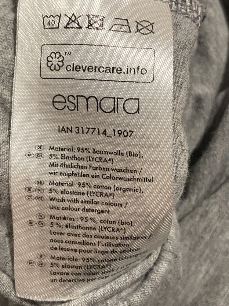 Esmara 44/46 szare ciążowe spodnie dresowe szeroka nogawka Vintage