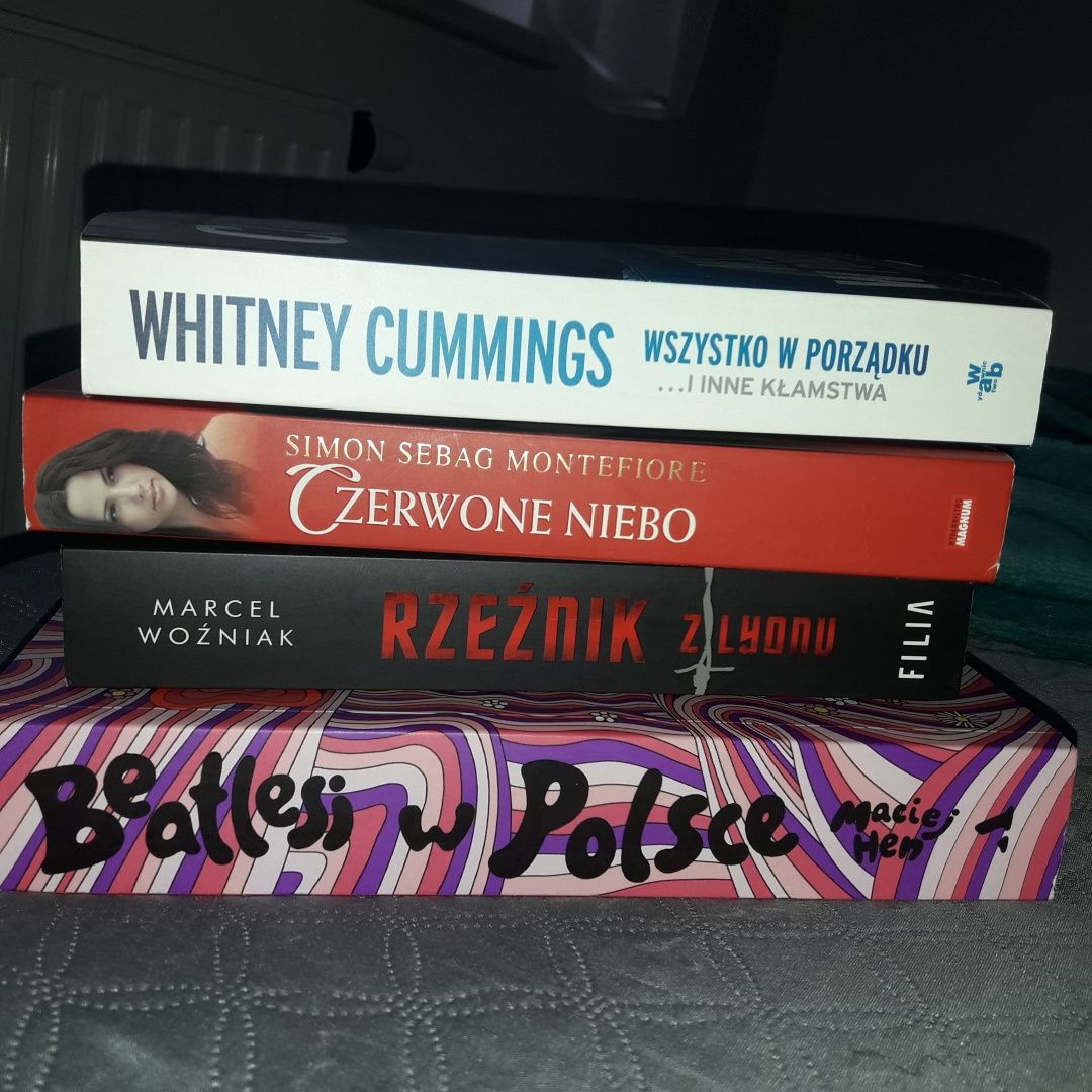 Książki zestaw 4 książek Beatlles w Polsce, Rzeźnik z Lyonu..t