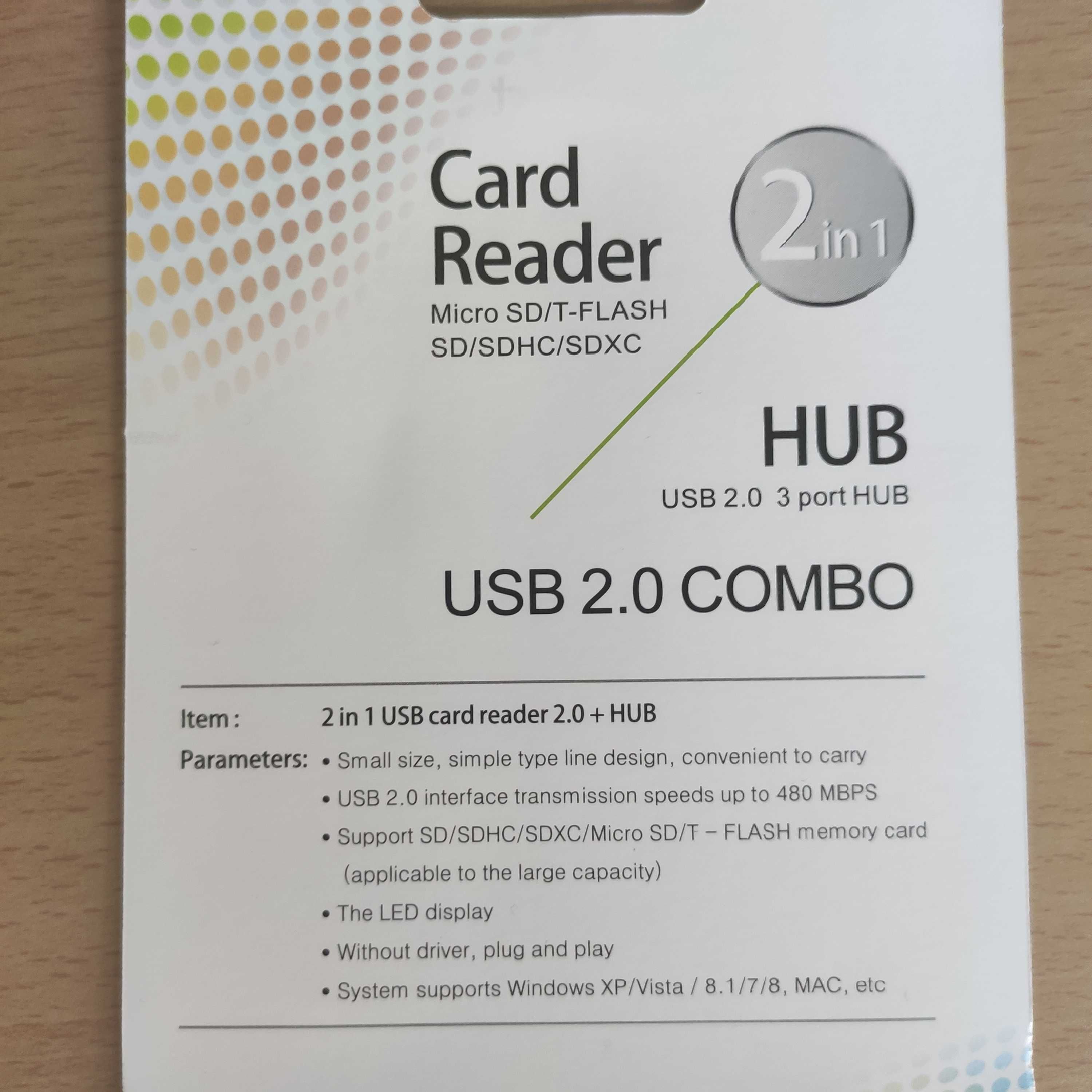 Hub Usb e Leitor de Cartões