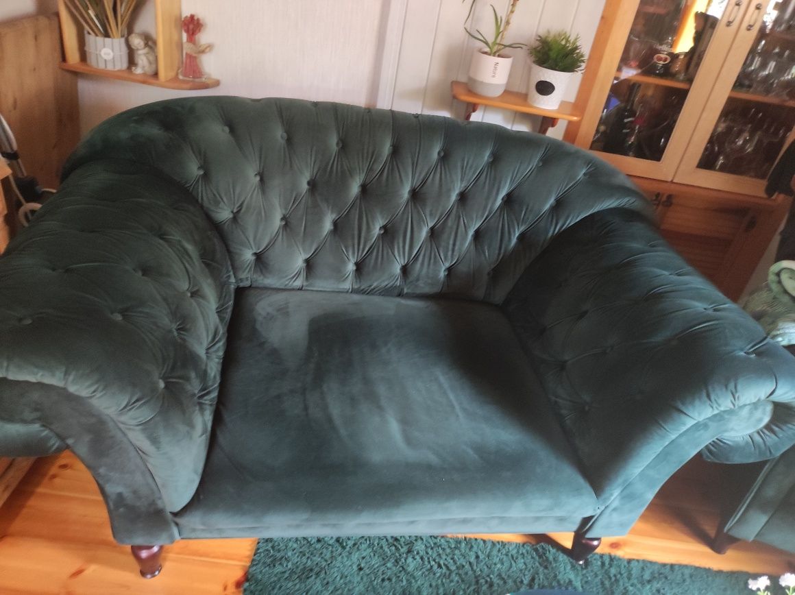Dwuosobowa Sofa Cupido butelkowa zieleń