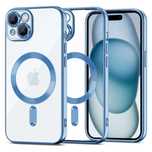 Etui Tech-Protect do iPhone 15 Magsafe Magshine Blue