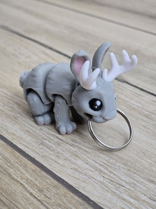 Mini Jackalope - Breloczek z Fantazją 3d - Brelok Druk3d fidget