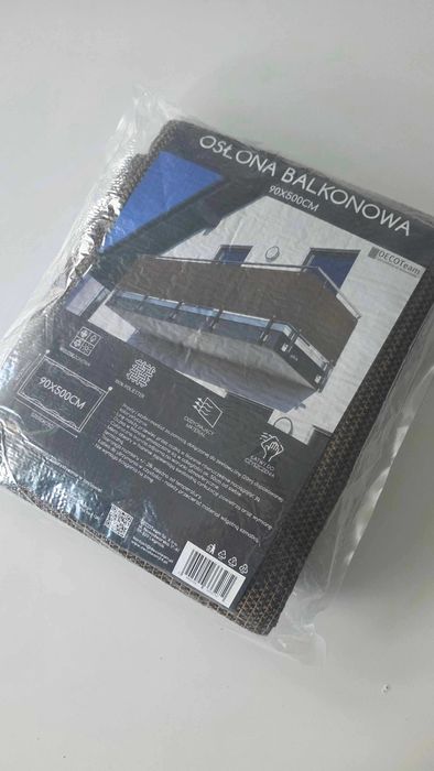 Osłona balkonowa mata 90 x 500 cm tkanina balkon taras na ogrodzenie