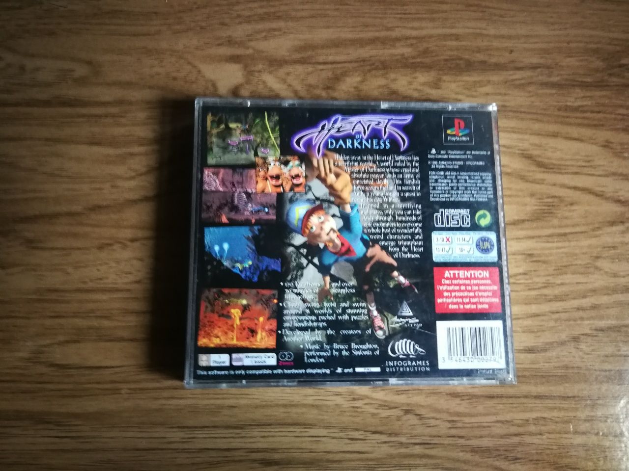 Heart Of Darknes Psx Ps1 Ps2 Ps3 PlayStation Ang PAL Retro