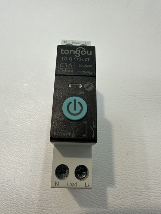 Smart wyłącznik DIN ZigBee 63A Tuya Tongou TO-Q-SY1-JZT z pomiarem