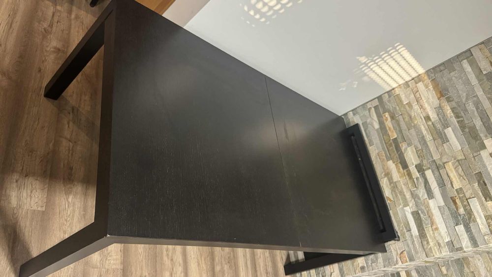 Mesa de sala extensível - castanho escuro