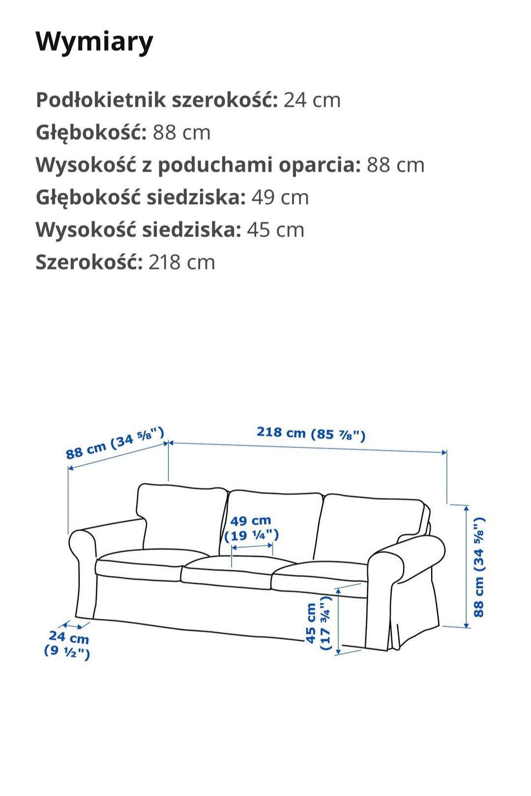 Pilnie Sofa kanapa ikea biała
