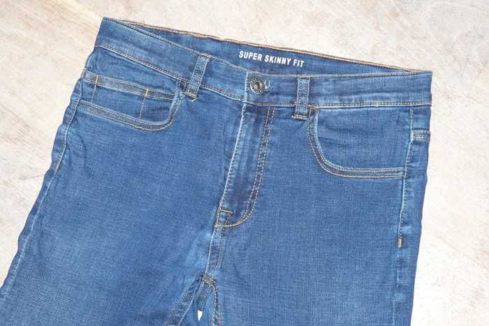 Spodnie dżinsowe granatowe super skinny fit; r.164cm; 13-14l; ZARA
