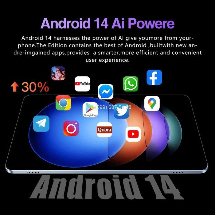 Планшет 6-128GB lite S10 pro / 14 android/ GPS,IPS / 3.4G LTE / 2-sim