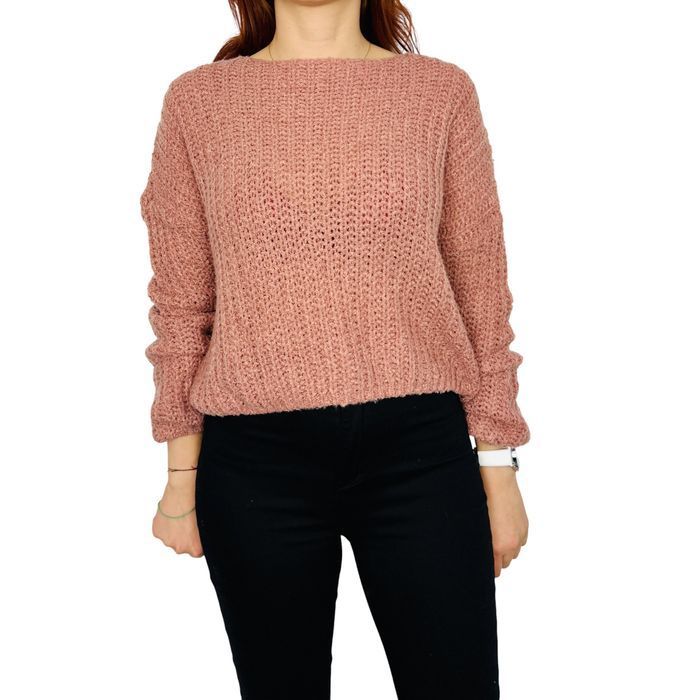 Różowy sweter o luźnym splocie XXS 32 FB Sisters