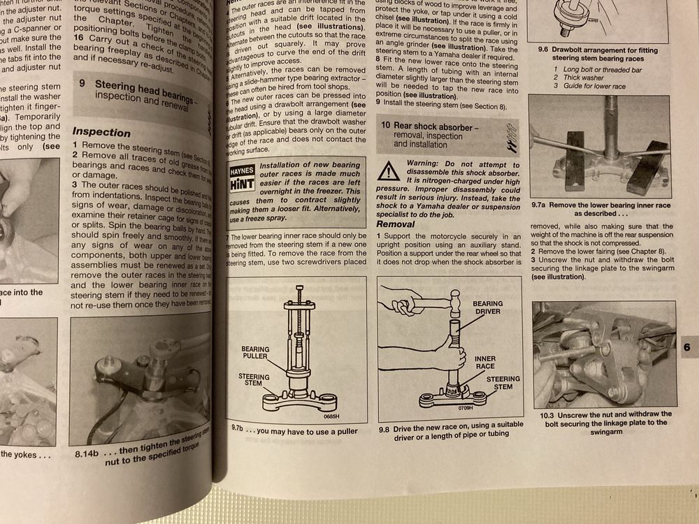 Haynes Yamaha YZF R1, 1998_2001 książka instrukcja