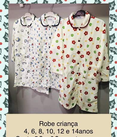 Robe/pijama de crianca algodao