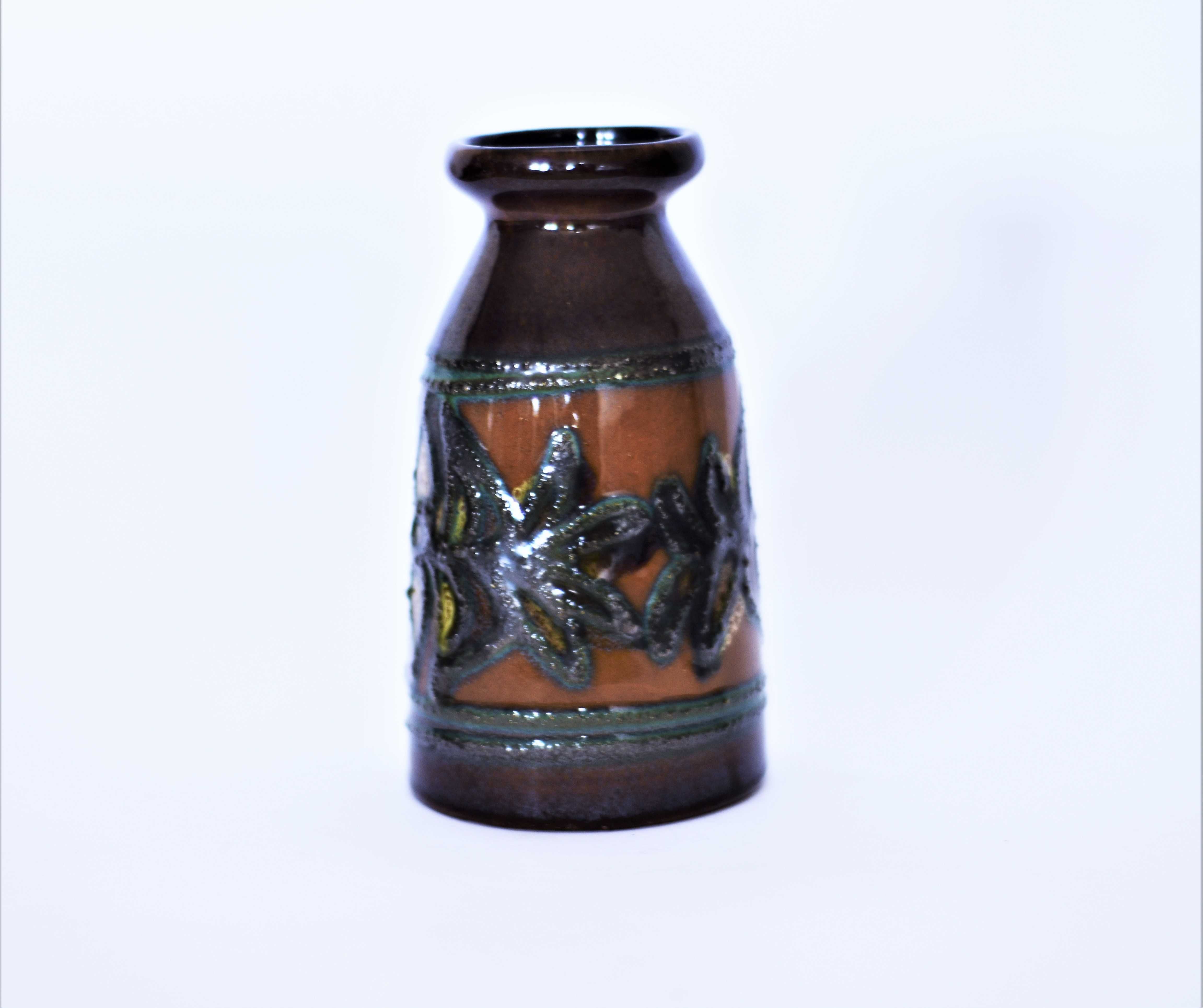 Ceramiczny wazon, glazura, Steingutfabrik Strehla 1227 lata 1960/70