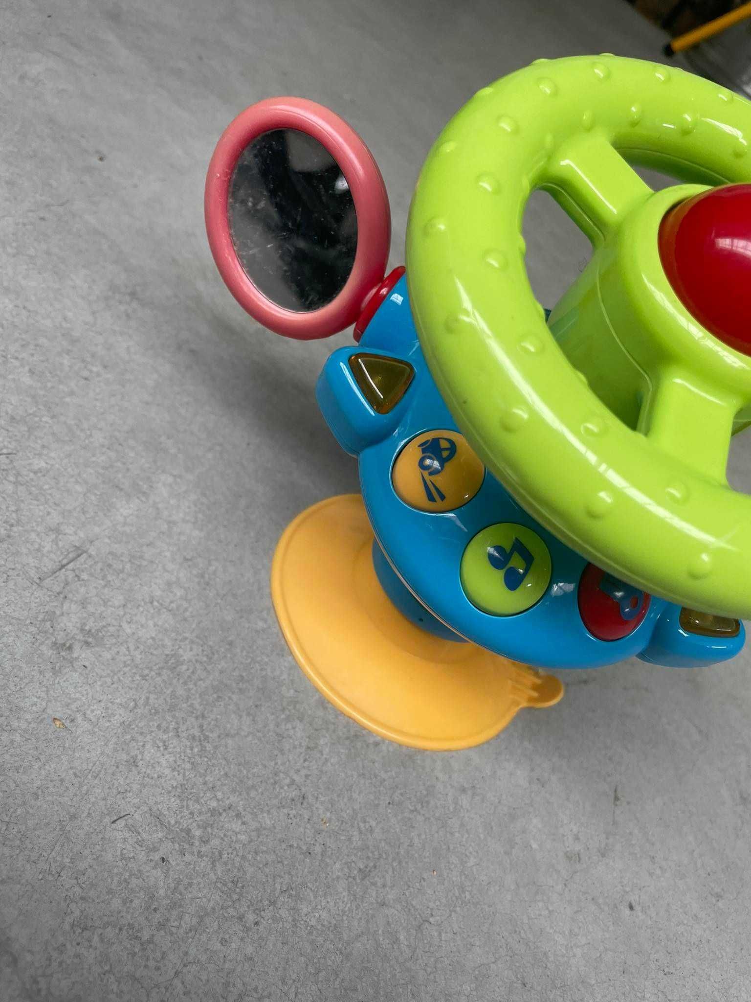 Kierownica grająca zabawka dla dziecka do wysokiego krzesła angielska