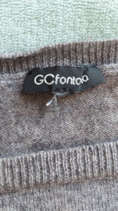 Gc fontana sweter szary wełniany z kaszmirem r.38