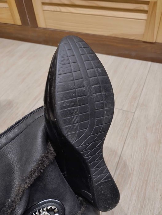 Шкіряні чоботи/черевики зимові жіночі