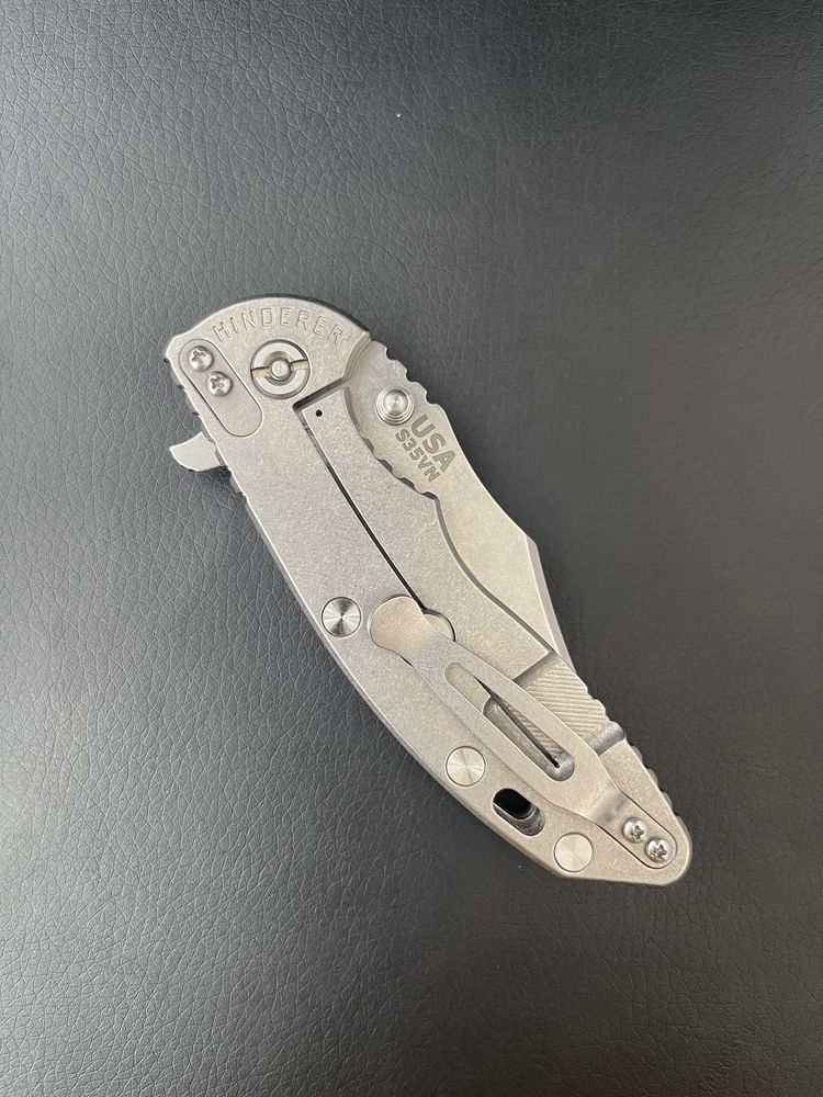 Hinderer XM-18 3.5″ Bowie Stonewash Sand G10