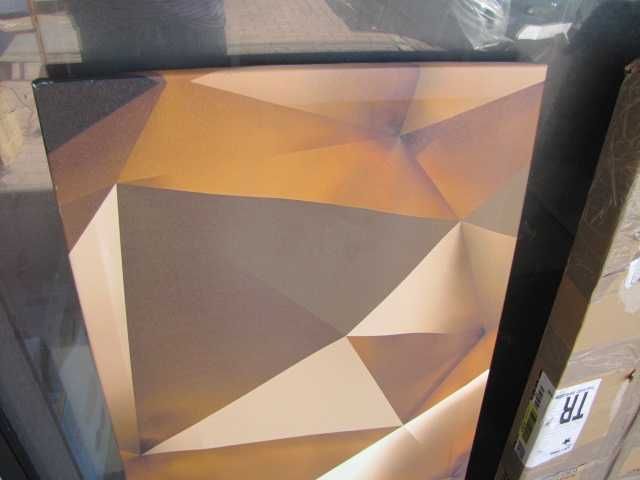 Obraz geometryczny wzór 120 x 40 cm beze brązy