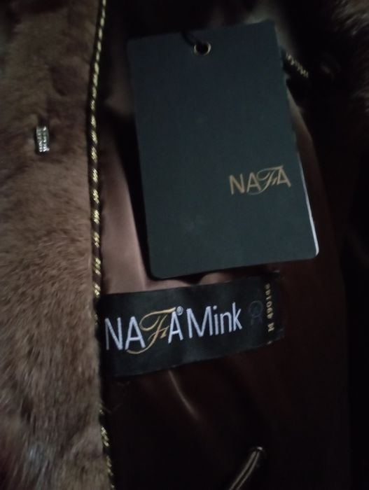 Шуба норка Nafa норковая шуба с капюшоном кимоно цвет соболь диагональ