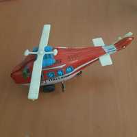 Helicóptero Brinquedo de Lata e a Corda Antigo Vintage