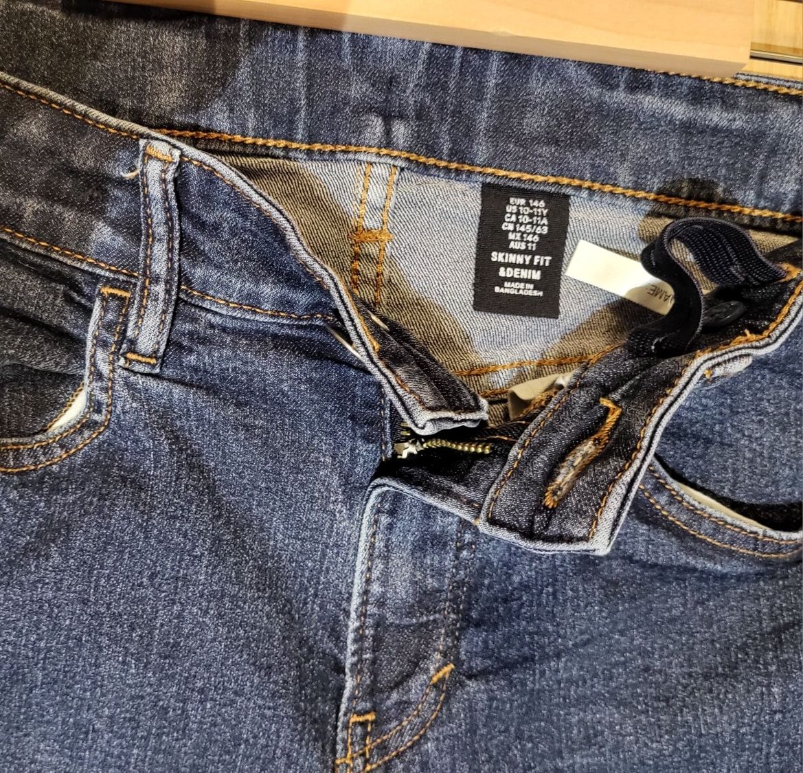 Spodnie dla dziewczynki, skinny fit & denim, rozmiar 146, 10-11lat