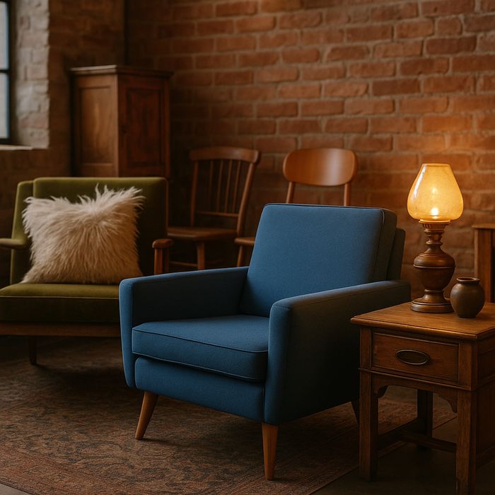 Крісло мʼяке вінтажне