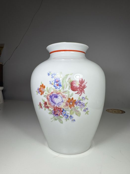 Okazały Wazon Ręcznie Malowany z Lat 70-tych