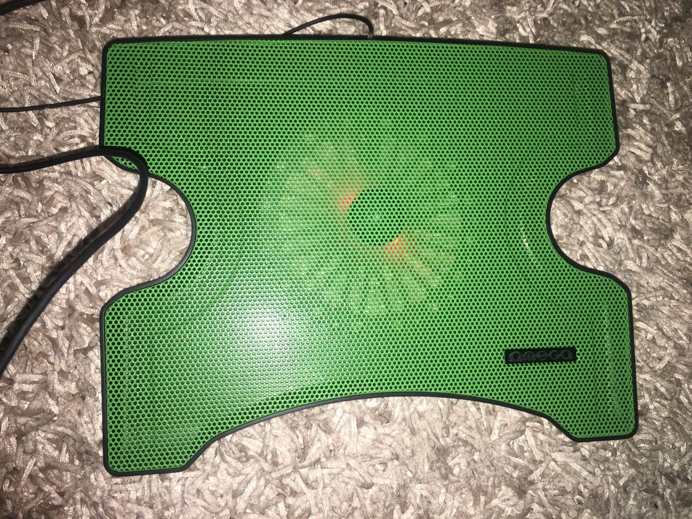 Podstawka podkładka chłodząca pod laptopa zielona wentylator cool pad