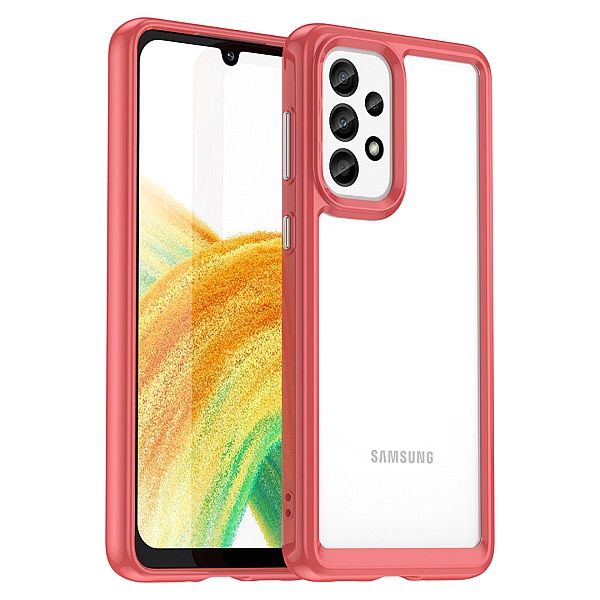 Etui Outer Braders z Ramką do Samsung Galaxy A33/5G czerwony