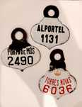 Chapas/placas matricula bicicleta pasteleira esmalte antiga