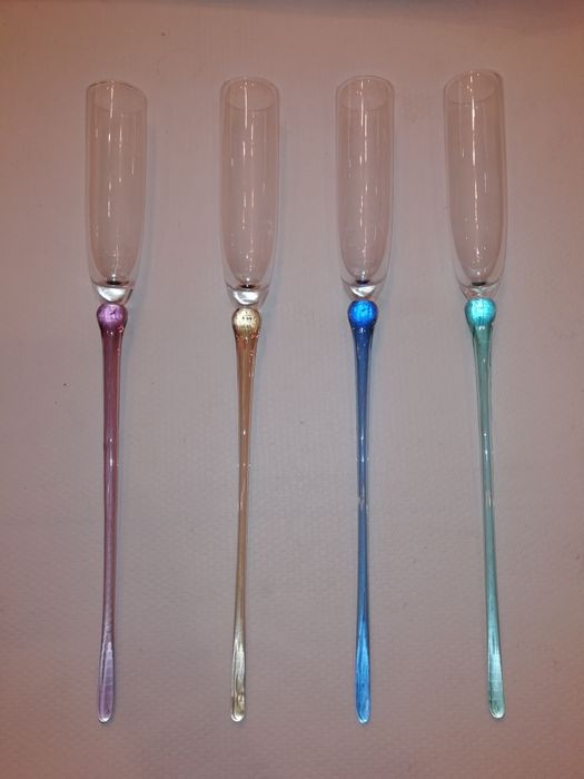 Flutes para champagne em vidro